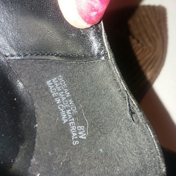 sbicca california size 7 black leather kitty - Picture 5 of 6